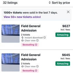 Kanye West SoFi GA ticket 