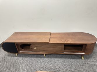 Retractable Wood TV Stand, 73”-90”