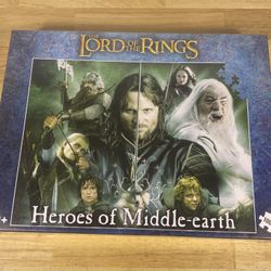 Lord of the Rings Heroes of Middle Earth 1000 Piece Jigsaw Puzzle 2021 SEALED!