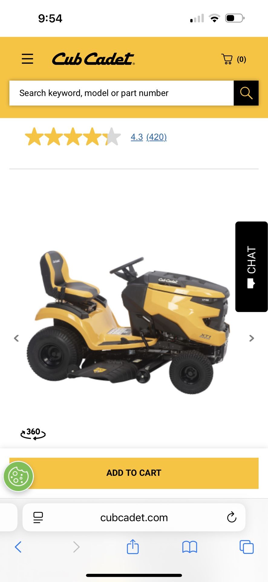 Cub cadet Riding Mower