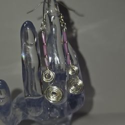 Handmade SS Spiral Earrings 