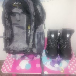 Back Pack And Boots