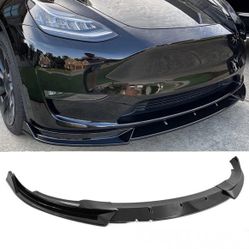20-24 Tesla Model Y (V2-Style) Front Bumper Lip Gloss Black