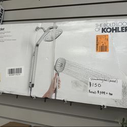 KOHLER Windet Showering Rail Combo in Polished Chrome