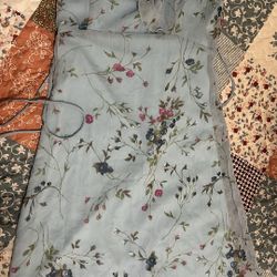 Vintage Style Dress Light Blue Floral