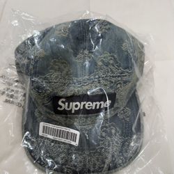 Supreme Bandana Jacquard Denim Cap (blue)