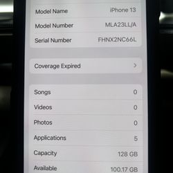 Mint Condition iPhone 13, 128GB