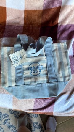 Trader Joe's Striped Mini Canvas Tote Bag