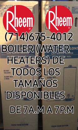 BOILERS (WATER HEATERS)DE 29 GALONES NUEVOS DE LA MARCA RHEEM!!!!!
