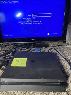 Sony PlayStation 4 Slim PS4 1TB Black Console Tested Low Firmware 10.5 + Control