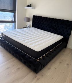 New king bed frame with mattress