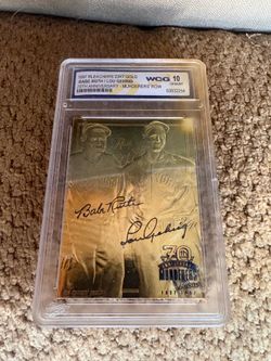 1997 Bleachers 23kt Gold Babe Ruth/Lue Gehrig