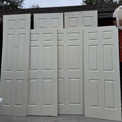 6 panel doors sizes 32;34 and 36 X80