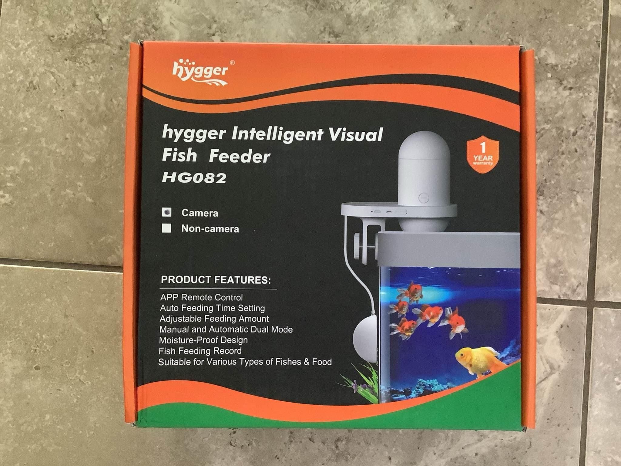 hygger Automatic Fish Feeder WiFi Food Dispenser APP 2K Camera Timer Vacation Fish Tank Aquarium