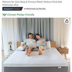 Novilla Queen Mattress, 10 Inch Gel Memory Foam. 