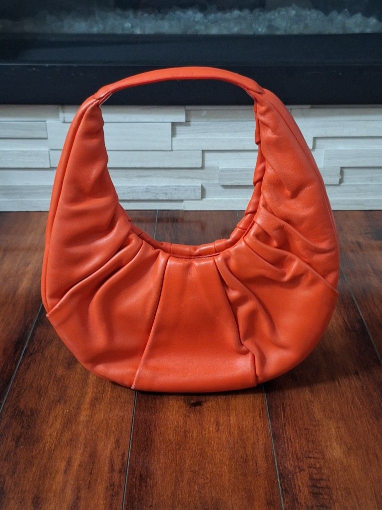 STAUD California Poppy Soft Moon Shoulder Bag