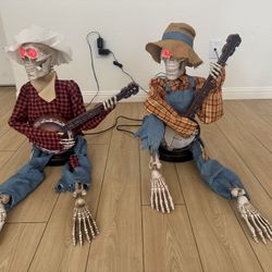 Animated Banjo Skeletons Halloween Decoration