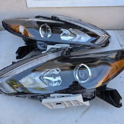 16-18 Nissan Altima LED DRL Projector Headlights Switchback Luces Focos Micas Faros Faroles Headlamps 
