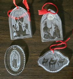 Lot Of 4 WATERFORD Crystal Ornaments