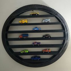 Tire shelf for Hot Wheels