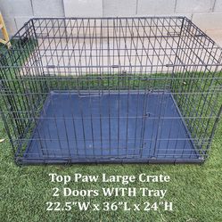 3 Folding Heavy Duty Wire Pet / Dog Crates / Animal Carriers / Kennels / Cages