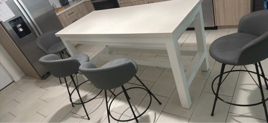4 Gray Stools