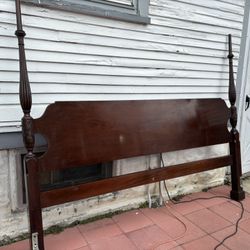 Solid Wood PA House Style Headboard, Nightstand & Mirror