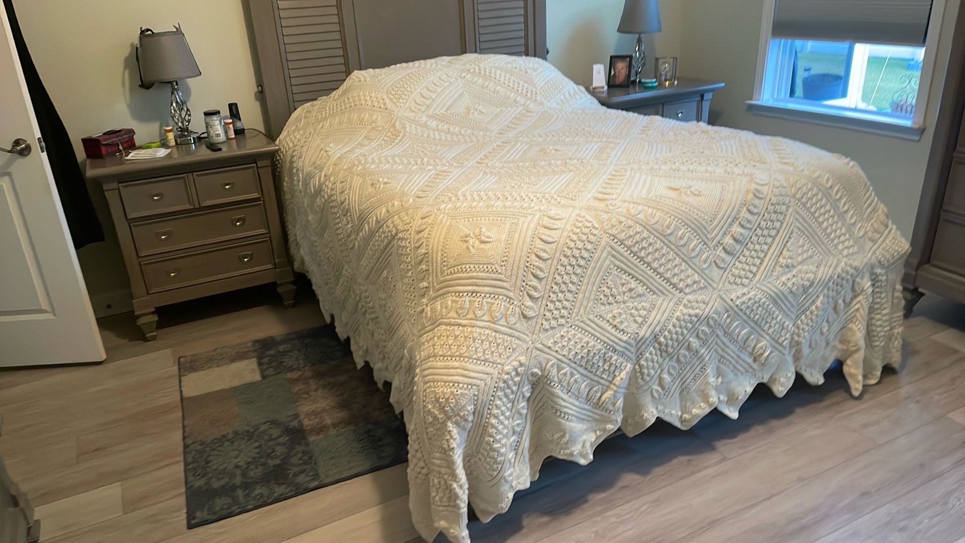 King size handmade bedspread.