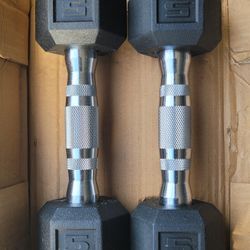 Rubber Hexagon Dumbbells-5lbs Cash or Zelle 