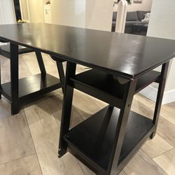 Black Trestle Desk $40 OBO