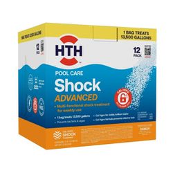 HTH Pool Care Shock Advanced for Swimming Pools, Granules (12 Pack)