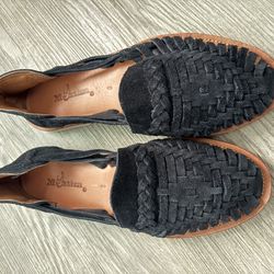 New Black Suade Huaraches Size 8 Woman