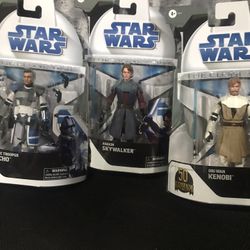 Star Wars Clone Wars Target Exclusive Lot Arc Trooper/Obi-wan/Anakin/clone Pilot Hawk