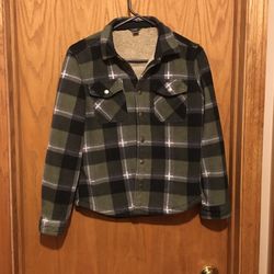 Eddie Bauer Flannel Coat Boys 10/12