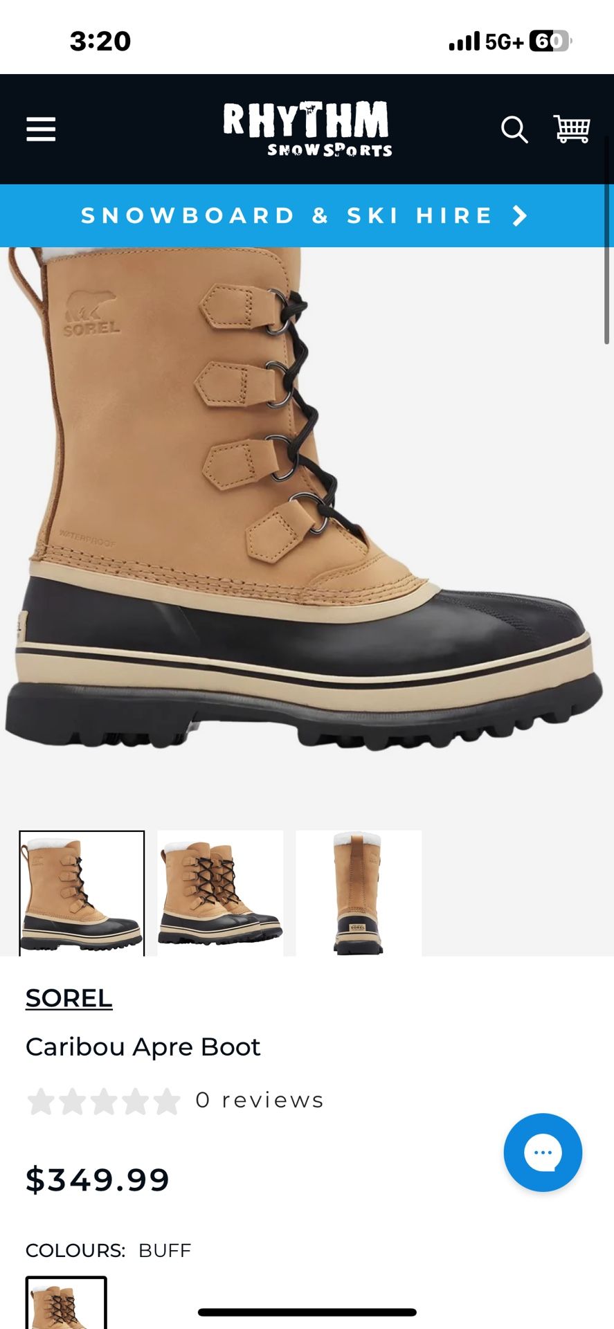 NEW Sorel Tan Buff Caribou Snow Boots Size W9