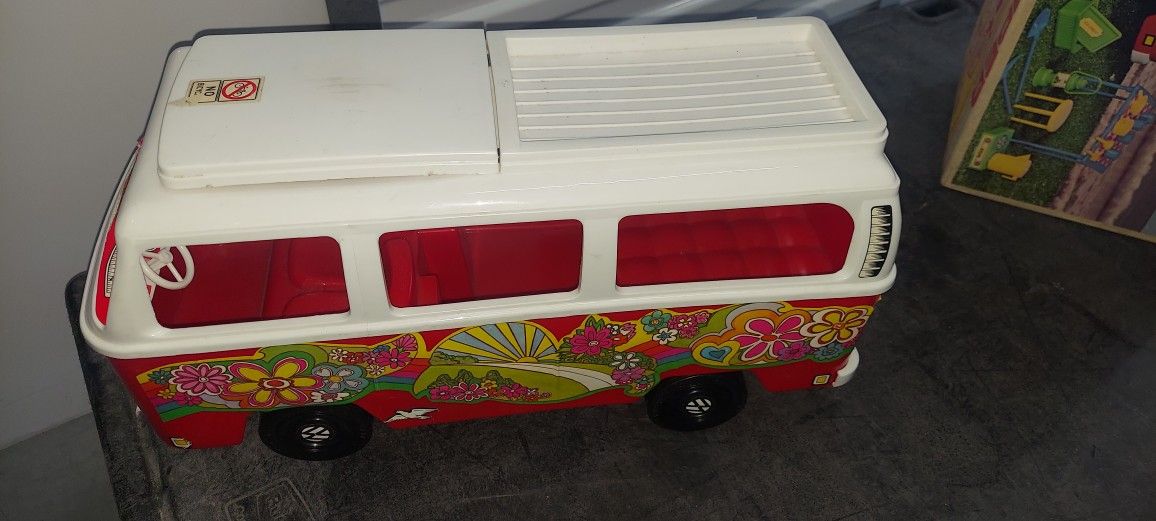 Vintage Old Vw Hippy Bus Camper Toy Car