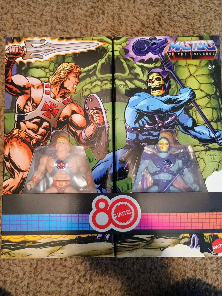 He-Man And Skeletor Dual 80th Anniversary Of Mattel Set