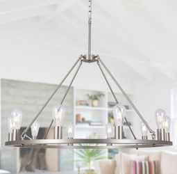 OSAIRUOS W39'' Vintage Rustic Rod Iron 10 light Chandelier