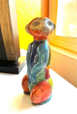 Meerkat  Raku pottery figure from Africa