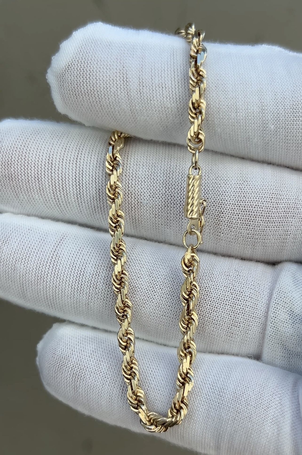 14k Gold Rope Bracelet 