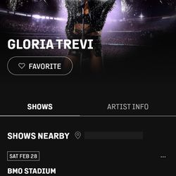 Gloria trevi boletos para el sabado 28 en BMO.