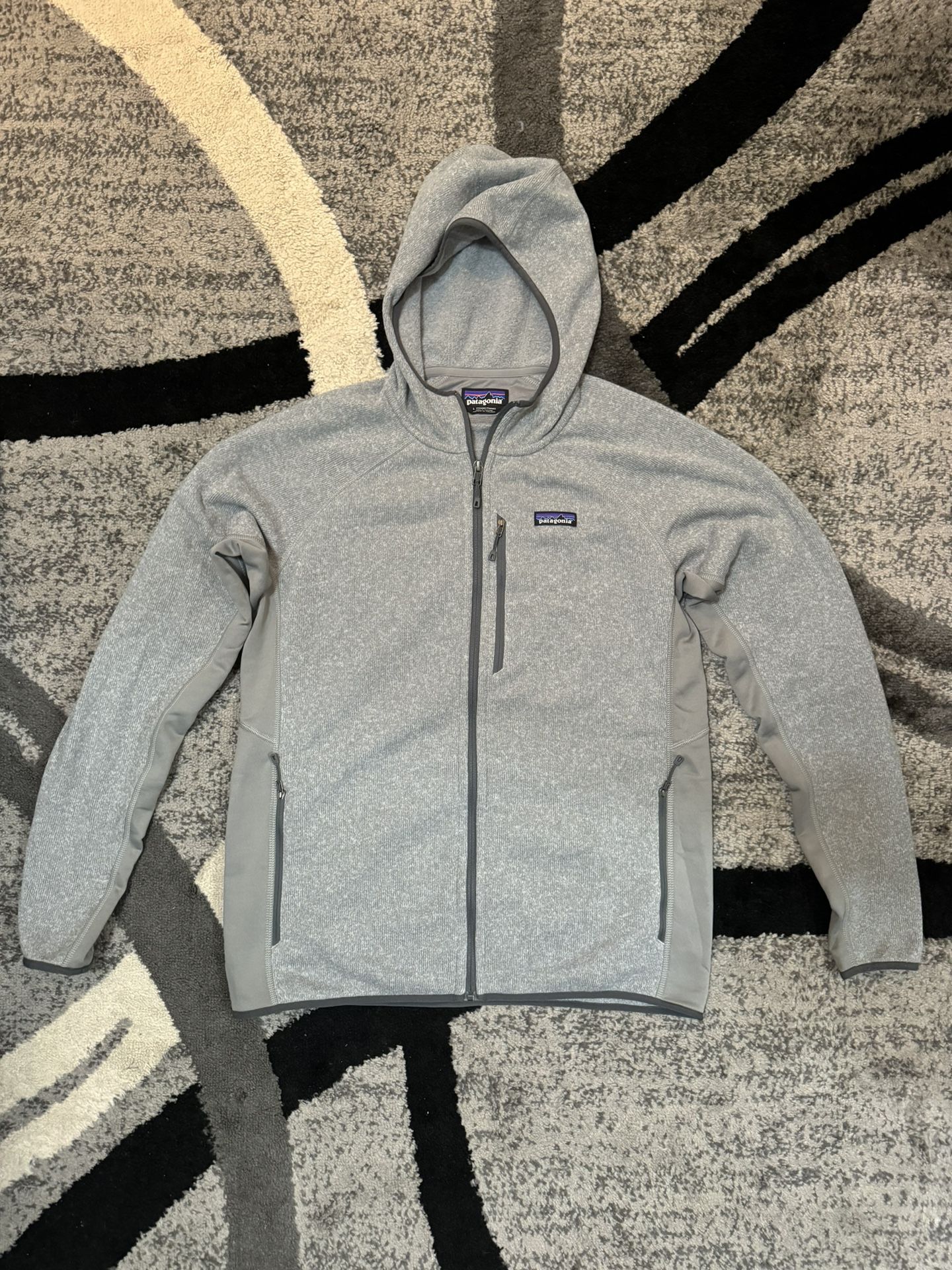 Patagonia Performance Better Sweater Hoodie Womens L Gray Full Zip Fleece Logo