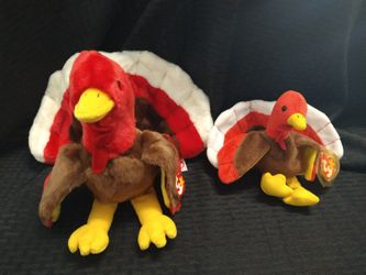 Gobbles Beanie Baby 1996 & 1999 Set