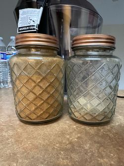Set of 2 Glass Jars with Lids
