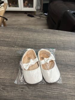 White Baby Girl Mary Jane Shoes