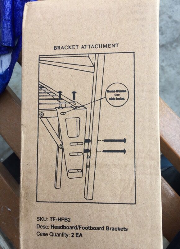 Brackets for bed frame 2 sets/4pcs new In Box never used