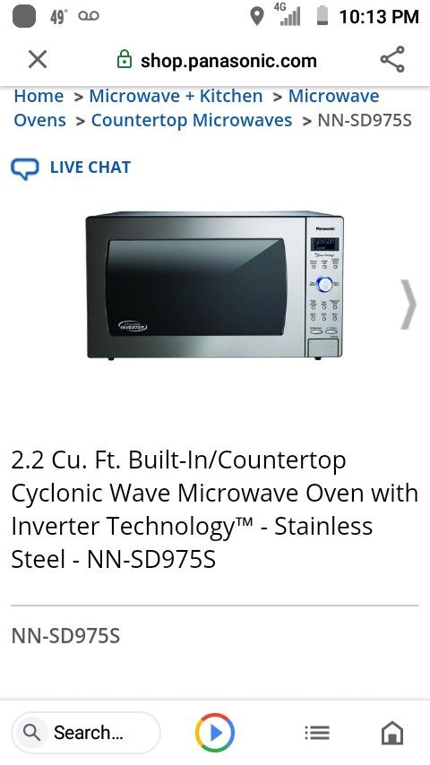 Panasonic Microwave Stainless Steal