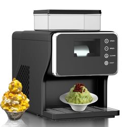 Shaved Ice Machine, Portable Ice Maker with Rapid Cooling and Food-Grade Stainless Steel