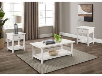 Payne White 3-piece Coffee and 1-drawer End Table Set