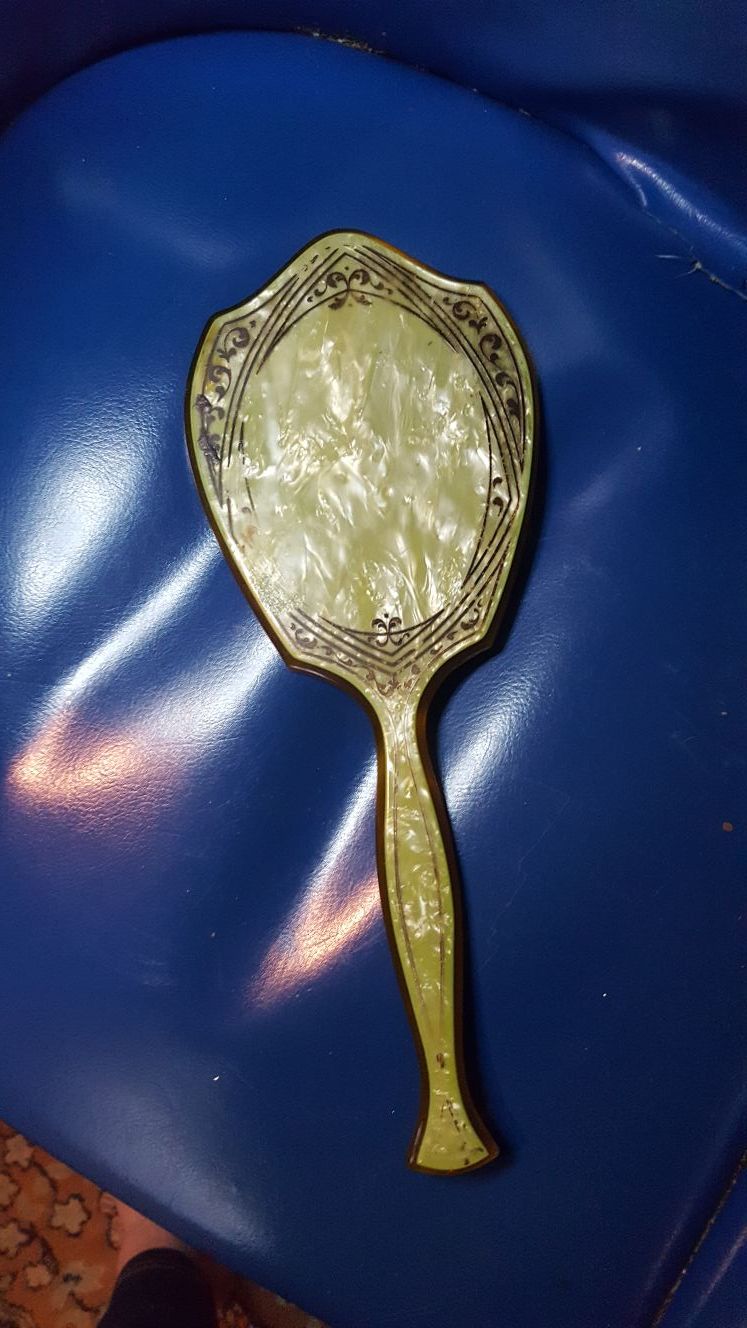 ANTIQUE hand mirror